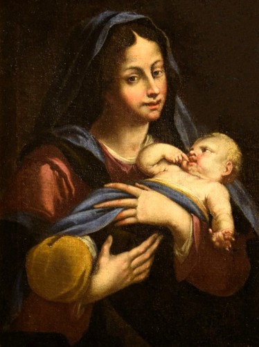  The Virgin and Child - Emilia 18th century - Paintings & Drawings Style Louis XV